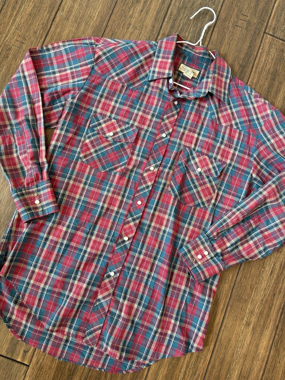 Trail Legends Pearl Snap Shirt Size Medium